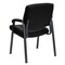 Emma and Oliver Faux Leather Executive Reception Chair with Powder Coated Frame
